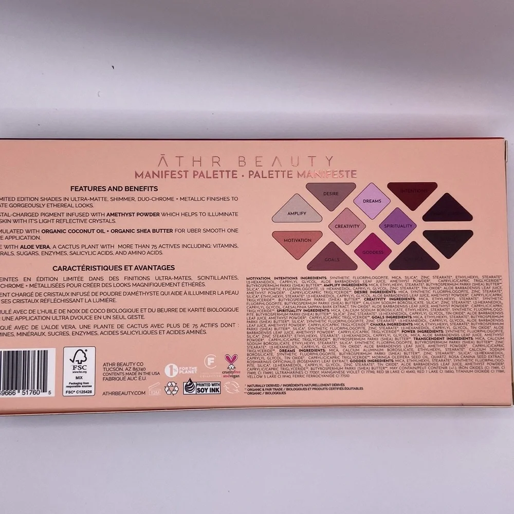 Āthr Beauty Manifest Eye shadow palette